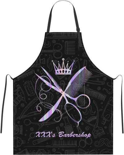 Vista 8 de Delantal de peluquería personalizado para hombres y mujeres, con logotipo, con foto, con bolsillos, delantal personalizado
