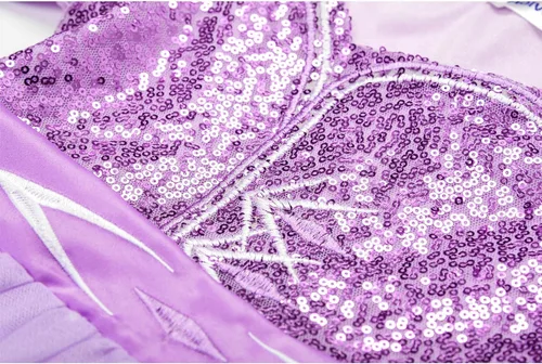 Vista 5 de Princess Dress for Girls Purple Princess Dress Up Clothes with Accessories Halloween Snow Queen Party Cosplay