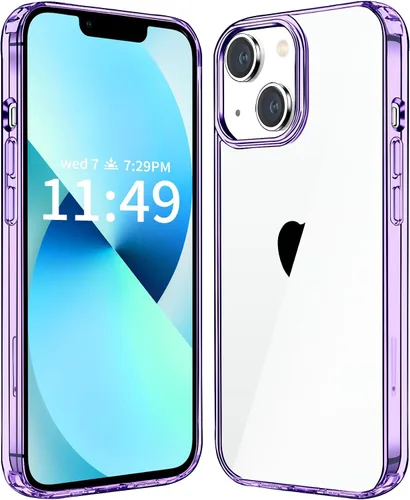 Vista 13 de JJGoo Compatible con iPhone 13 Funda transparente, transparente a prueba de golpes, delgada, antiarañazos, carcasa protectora de policarbonato duro