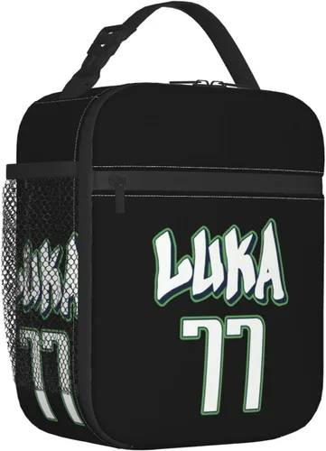 Vista 2 de Luka #77 Doncic - Bolsa de almuerzo aislada, impermeable, reutilizable, bolsas de hielo para adultos