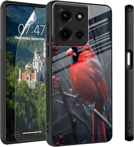 Vista 16 de Funda para Motorola Moto Edge 2022, cubierta trasera de vidrio templado con protector de pantalla, funda protectora a prueba de golpes para Motorola