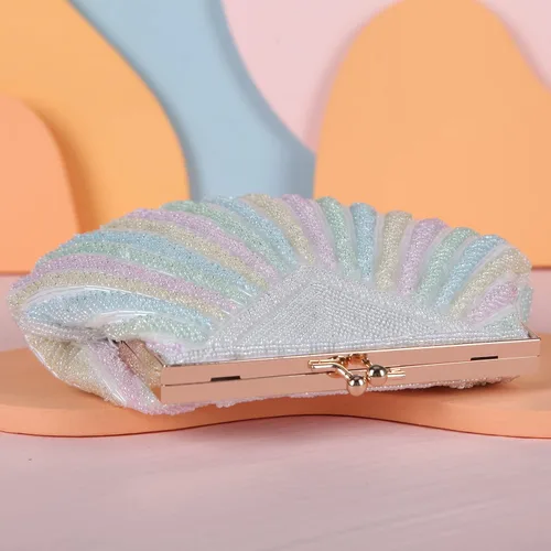 Vista 5 de Fawziya Pearl Clutch para Boda Noche Bolsa Formal