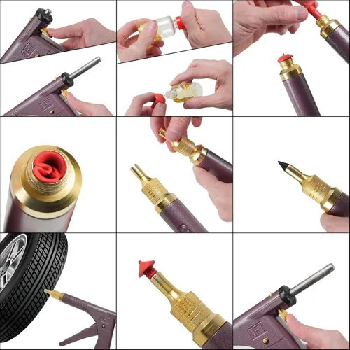 Vista 4 de Kit de tapones para neumáticos, kit de reparación de neumáticos, kit de enchufe de neumáticos de hongo, herramientas de reparación de neumáticos