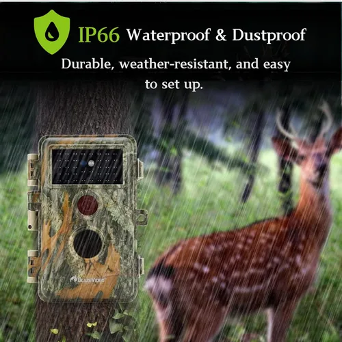 Vista 6 de BLAZEVIDEO Cámara de rastreo de video de 64 MP 1296P, visión nocturna sin brillo de 940 nm, detección PIR enfocada en 70° (menos alertas falsas)