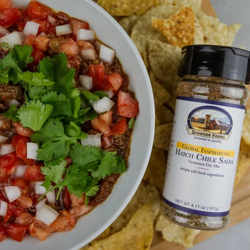 Vista 4 de Hatch Chile Salsa Starter Mix para tacos y huevos, Shawhan Farms, 4.11 onzas