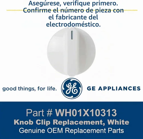 Vista 2 de GE Electrodomésticos WH01X10313 - Pomo de control original OEM para lavadoras