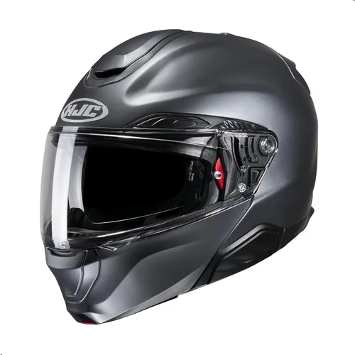 Vista 4 de Casco modular sólido para motocicleta HJC RPHA 91 con visor HJ-37 Pinlock, aprobado por DOT (Negro, X-Pequeño)