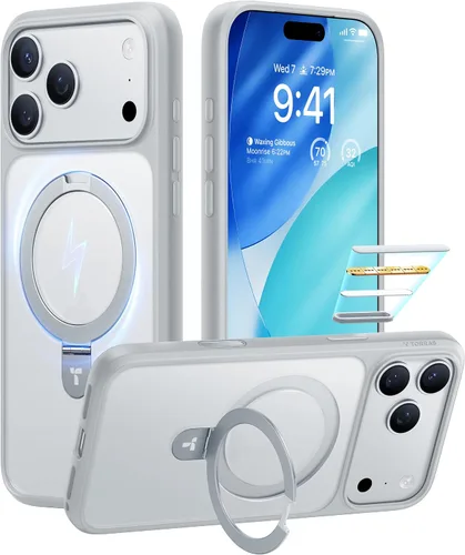 Vista 29 de TORRAS Funda magnética para iPhone 13 Pro Max de 6.7 pulgadas [compatible con Magsafe] con soporte, [protección contra caídas de grado militar] a