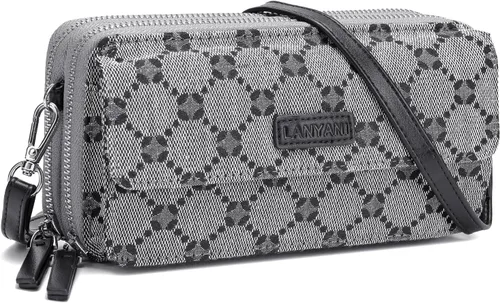Vista 23 de Lanyani Cartera Cruzada RFID con Correa de Muñeca y Bolsillo para Teléfono para Mujeres de Cuero Vegano