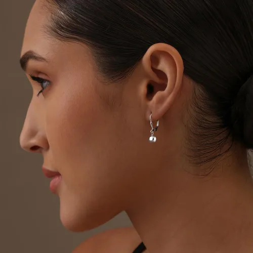 Vista 2 de LeCalla Aretes colgantes de plata de ley para mujer, ligeros, clásicos, con cierre de palanca
