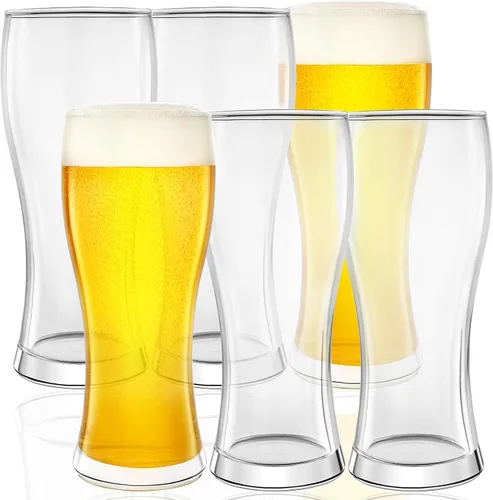 Vista 6 de Kitchen Lux Pilsner - Juego de 6 vasos de cerveza transparentes (16 onzas)