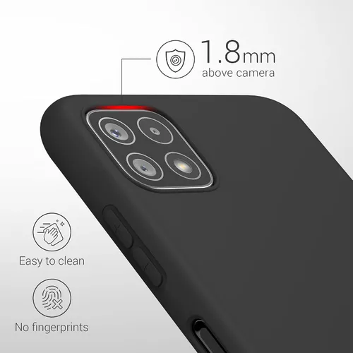 Vista 3 de kwmobile Funda compatible con Samsung Galaxy A22 5G - Funda protectora de silicona TPU suave y delgada - Negro mate