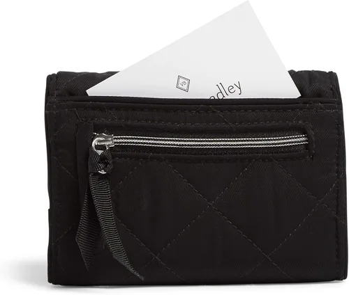 Vista 3 de Vera Bradley Cartera compacta Riley de sarga para mujer con protección RFID