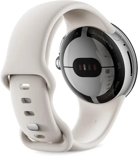 Vista 2 de Google Pixel Watch - Reloj inteligente Android con seguimiento de actividad Fitbit - Seguimiento de frecuencia cardíaca - Caja de acero inoxidable