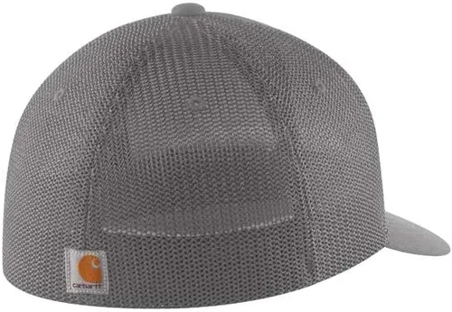 Vista 2 de Carhartt Gorra de lona resistente y flexible para hombre con logotipo de malla trasera