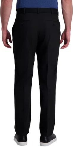 Vista 2 de Haggar Hombre Cool Right Performance Flex Solid Classic Fit Pantalón de parte delantera plana
