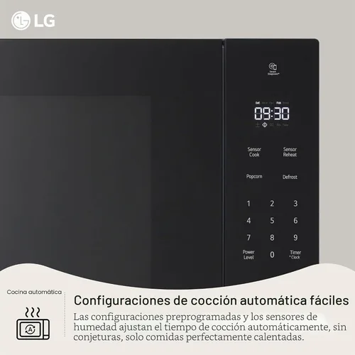 Vista 7 de LG NeoChef 1,5 pies cúbicos 1100-vatios Microondas de sobremesa en acero inoxidable con Smart Inverter MSER1590S