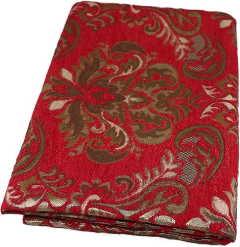 Vista 10 de TinaKim Tela de Tapicería Floral, Jacquard Damasco de Chenilla, para Recubrir Sillas de Muebles y Sofás (Azul, 2 Yardas)
