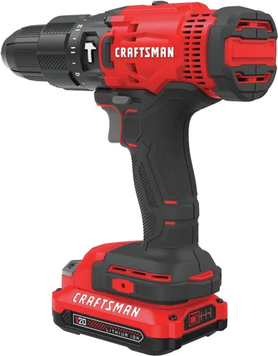 Vista 10 de CRAFTSMAN V20 Kit de taladro de martillo inalámbrico, 1/2 pulgada, 2 baterías y cargador incluidos (CMCD711C2)