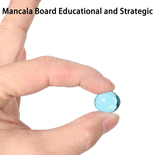 Vista 5 de Juego de mesa de madera Mancala, juego de Mancala de tamaño grande con instrucciones, juego de mesa portátil para viajes para niños y adultos