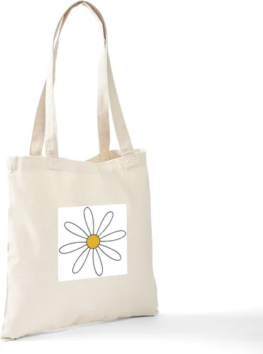Vista 8 de CafePress Daisies Tote Bag Natural Canvas Tote Bag, Bolso de compras de tela, Caqui