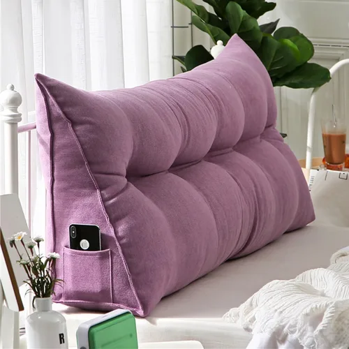 Vista 12 de Almohada triangular para cabecero, almohada de cuña grande lavable para el cuerpo, soporte de posicionamiento del respaldo, almohadas de lectura