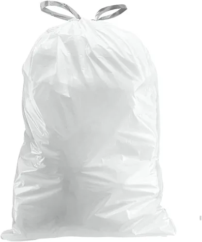 Vista 3 de Plasticplace Bolsas de basura de ajuste personalizado, compatibles con simplehuman Code X (100 unidades) forros de basura blancos con cordón de 21