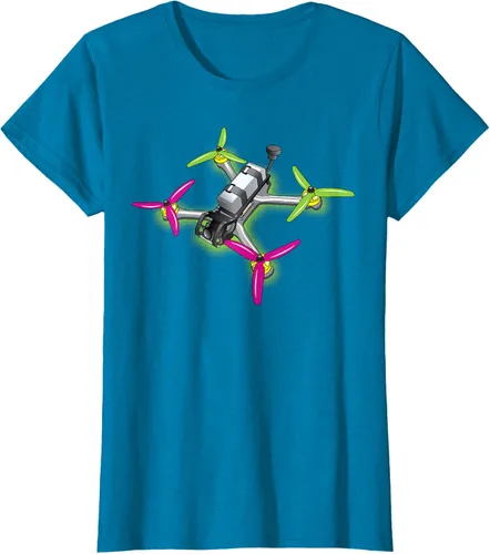 Vista 88 de Freestyle FPV Racing Drone Pilot Acro Quadcopter - Camiseta de sandía, Negro, S