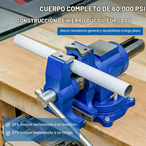 Vista 2 de Forward Tornillo de banco resistente de 6 pulgadas DT150B con base
