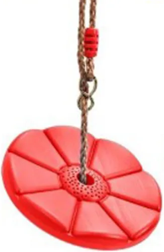 Vista 9 de Columpio de disco, cuerda de disco resistente para accesorios de patio de recreo (rojo)