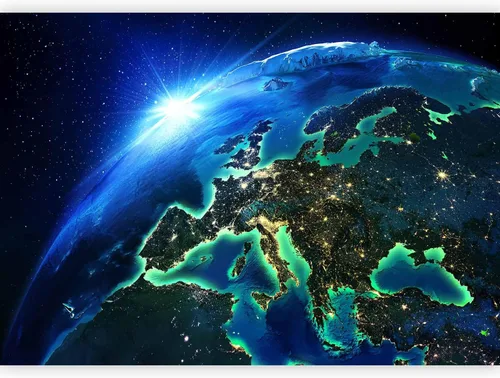 Vista 16 de artgeist Mural de pared Green Pangea de 79 x 55 pulgadas - Papel tapiz no tejido XXL de forro polar para decoración de pared, impresión fotográfica