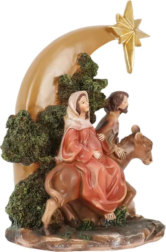 Vista 3 de Cannan Los Peregrinos 8" José Y Maria Viaje a Belén La Posada Figura Religiosa Viaje a Belén Los Peregrinos