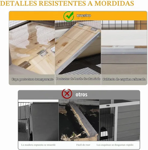 Vista 5 de Ketive Jaula de conejillo de indias Chinchilla de madera de 5 niveles