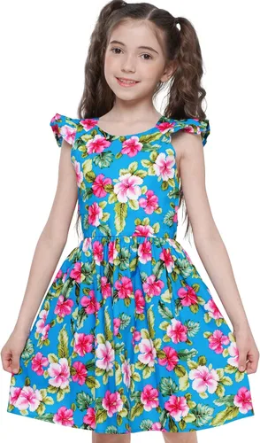 Vista 172 de Vestido de verano para niña, de algodón, con diseño floral