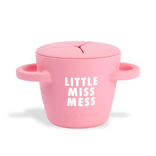 Vista 12 de Bella Tunno Happy Snacker - Vasos a prueba de derrames para niños pequeños y bebés, recipientes de aperitivos hechos de silicona sin BPA, apertura
