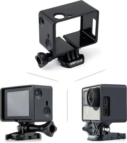 Vista 5 de GEPULY BacPac - Carcasa para GoPro Hero4, Hero3+, Hero 3 con LCD BacPac y accesorios de extensión de batería