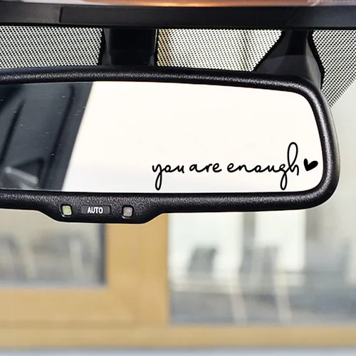 Vista 7 de 3 calcomanías con el texto “You are Enough” para espejo retrovisor, para auto, para vasos térmicos, botellas de agua y ventanas, calcomanías