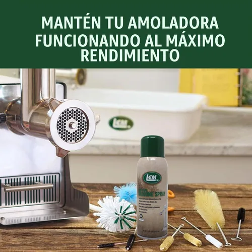Vista 3 de LEM Products - Kit de limpieza para picadora de carne, 10 cepillos y spray de silicona