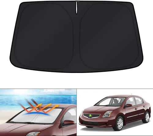 Vista 73 de KUST - Parasol plegable para parabrisas para BMW X1 E84, accesorios 2011 2012 2013 2014 2015, protector de visera de sol ajustable que bloquea