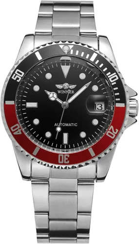 Vista 2 de FORSINING Reloj de colección de pulsera de acero inoxidable automático vintage para hombre con puntos WRG8066M4T2