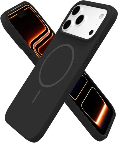 Vista 44 de Oakxco Funda de Silicona Mag Safe para iPhone 12 Pro Max, Funda Magnética Delgada y Fina Compatible con Carga Inalámbrica MagSafe, Bonita Funda