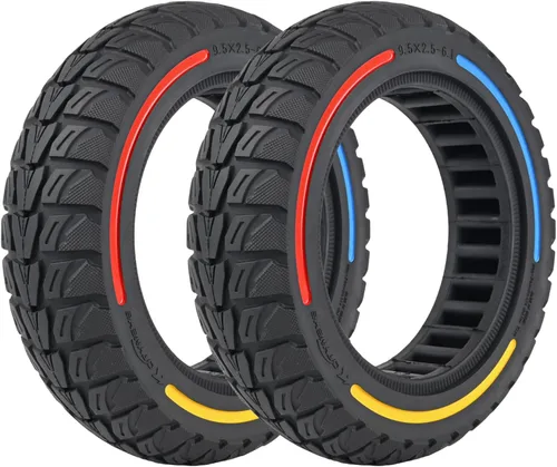 Vista 17 de Reemplazo de neumático sólido todoterreno de 9.5 x 2.5-6.1 para NIU KQi3 Pro/Max/Sport Scooter - Sin pinchazos, mantenimiento sin complicaciones