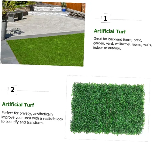 Vista 3 de Yardwe Plantas artificiales Planta Pared Plantas verdes artificiales Vegetación de plástico