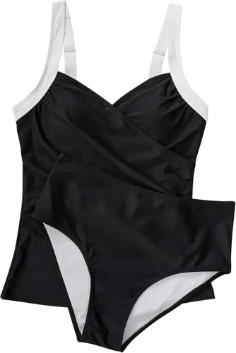 Vista 34 de SUUKSESS Traje de baño tankini sexy con efecto de realce y control de abdomen para mujer