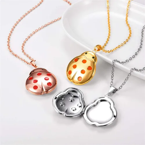 Vista 2 de U7 Women Girls Lucky Necklace Stainless Steel 18K Gold Plated Cute DachshundElephantPig Animal Pendant