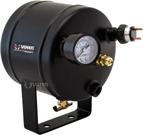 Vista 2 de Vixen Horns - Kit de compresor de aire de 12 V, 150 PSI con tanque de 0.5 galones VXO8705 para bocina de tren, suspensión de aire, incluye