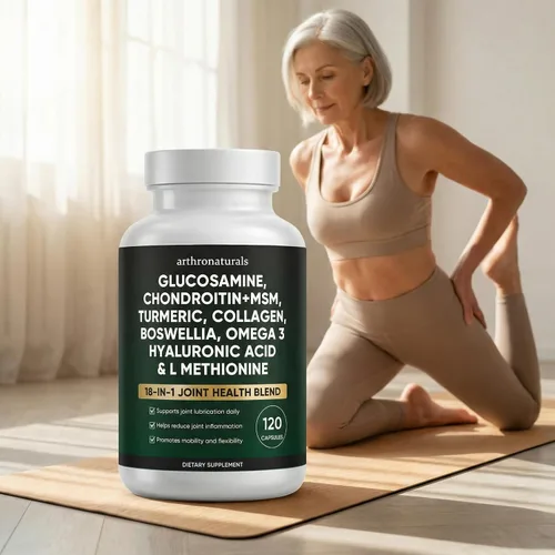 Vista 7 de Arthronaturals 18 en 1, Suplemento para articulaciones con glucosamina, condroitina, MSM, ácido hialurónico, omega-3 y más, para proporcionar apoyo