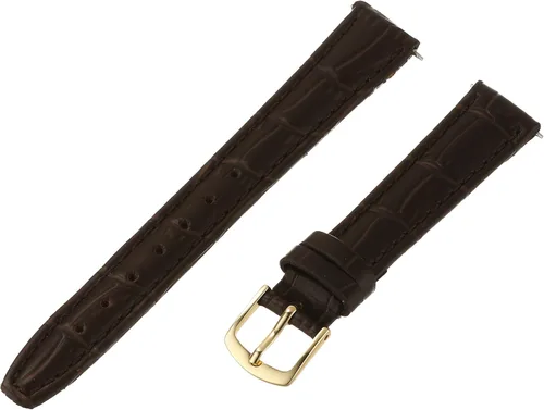 Vista 6 de Hadley-Roma Women's Alligator Grain Leather WatchStrap Negro