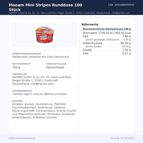 Vista 2 de Maoam Cubos, 50 piezas