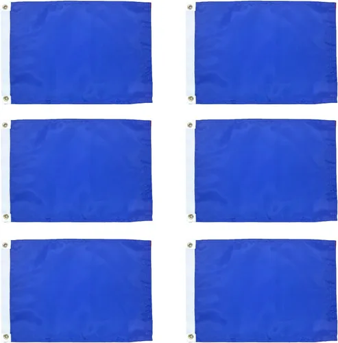Vista 25 de Bandera negra sólida en blanco personalizable de 12 x 18 pulgadas, haz tu propia pancarta personalizada para decorar nailon resistente al aire